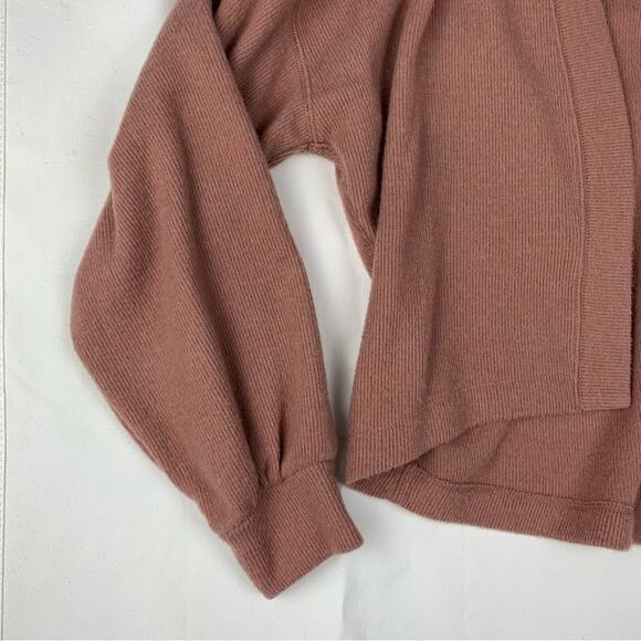 Abercrombie & Fitch women's small soft cozy tan sweater open cardigan brown casu - Picture 4 of 9